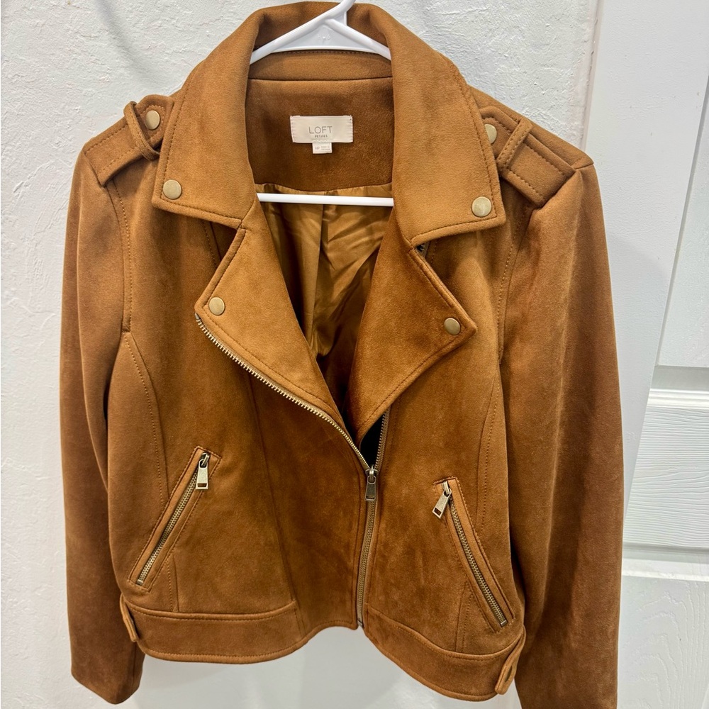 LOFT Women's Brown Leather Jacket